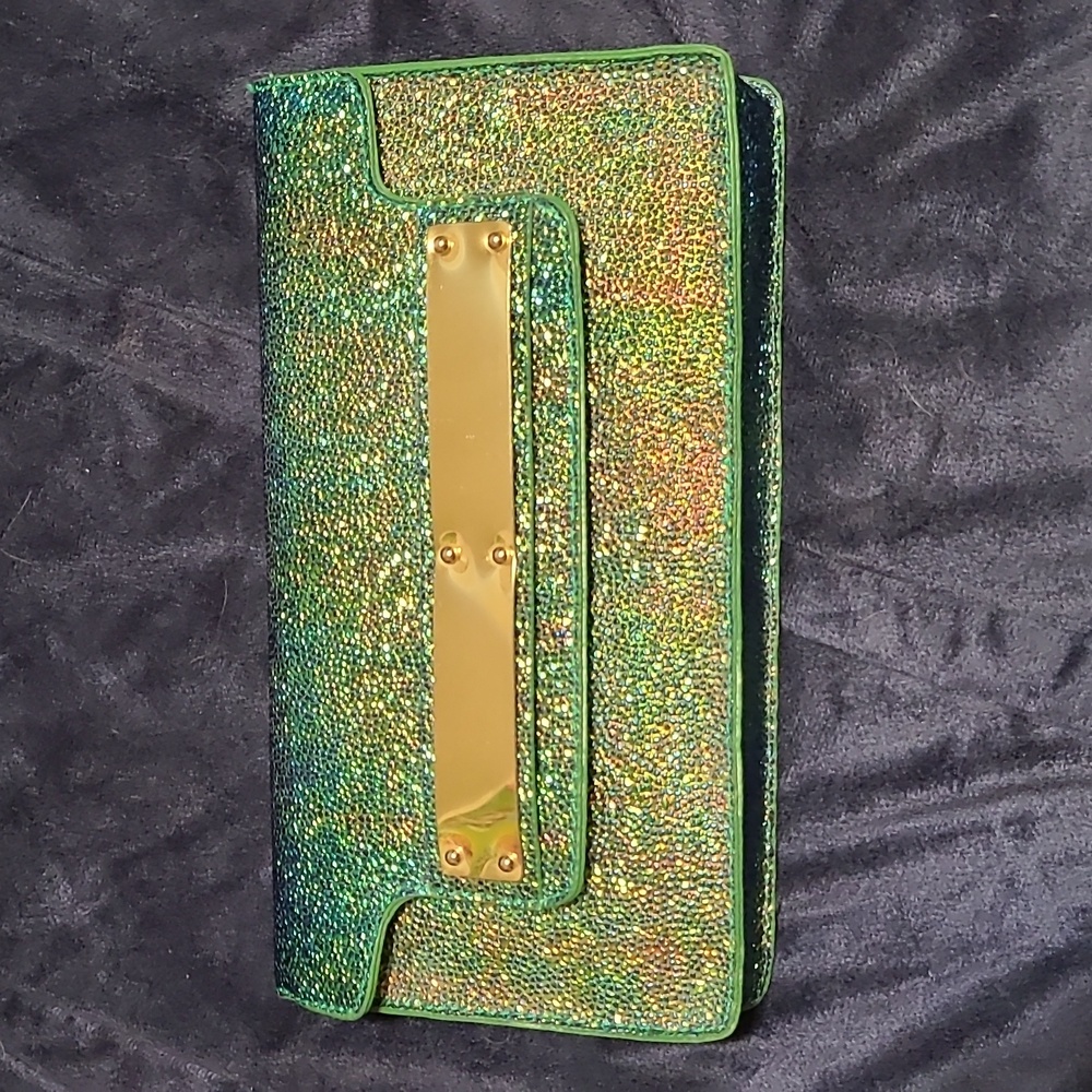 NWT Steve Madden Clutch Balright Green